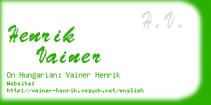 henrik vainer business card